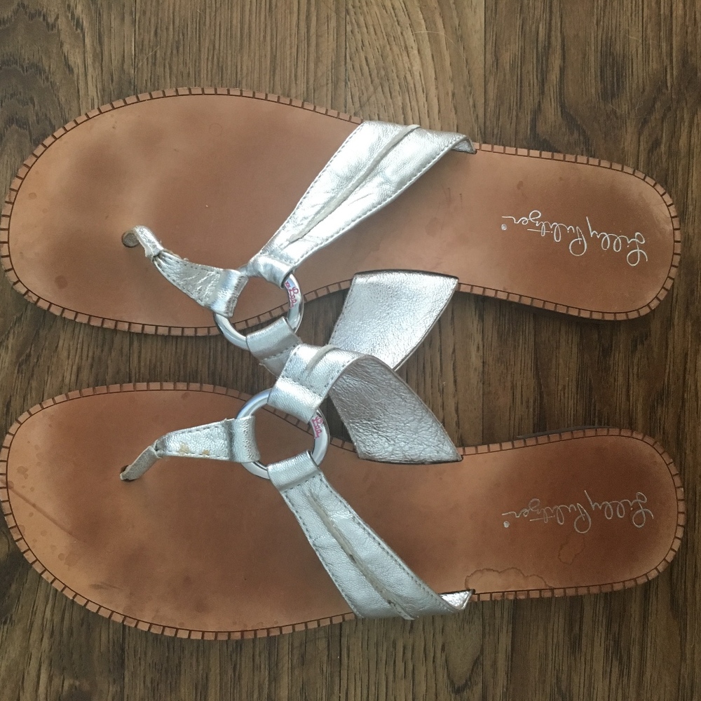 Womens 8M Lilly Pulitzer McKim Sandal Silver